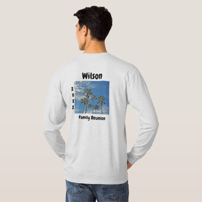 Palm Trees Paradise Family Wiedersehen Keepake T-Shirt (Schwarz voll)