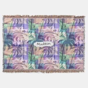 Palm Trees Pattern individuelle Name werfen Decke