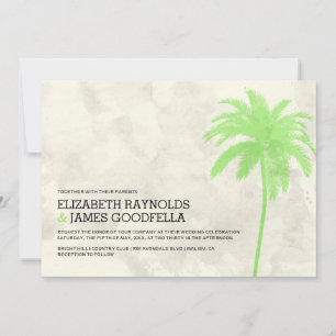 Palm Trees Plage Mariage Invitations