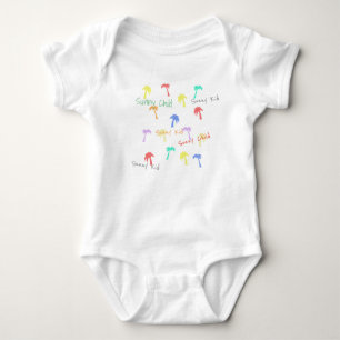 Palm Trees Sunny Kid Bodysuit Baby Strampler