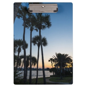 Palm Trees Sunrise Destin Florida Clipboard Klemmbrett