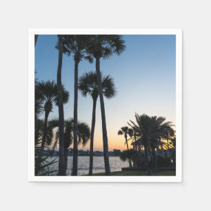 Palm Trees Sunrise Destin Florida Papier Napkin Serviette