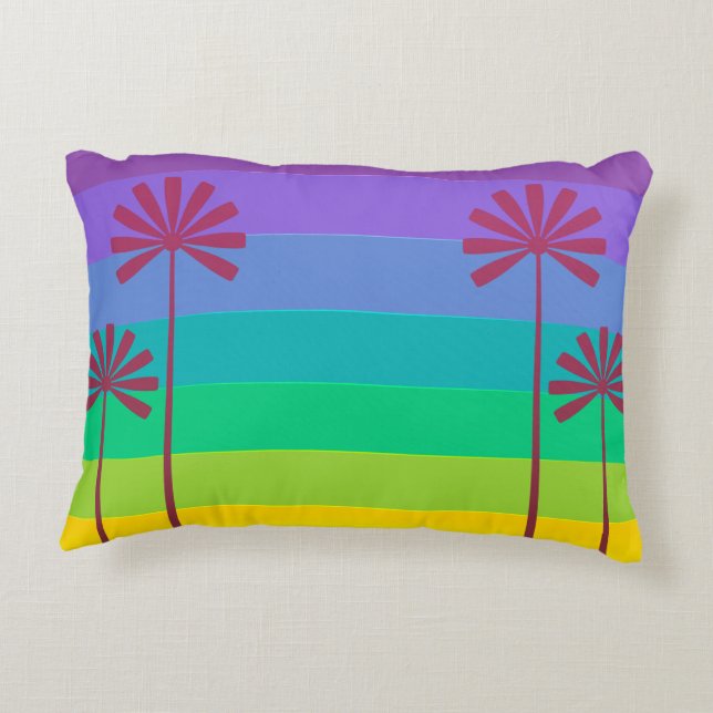 Palm Trees Throw Kissen (Rückseite)