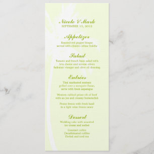 Palm Trees Tropical Mariage Cartes de menu