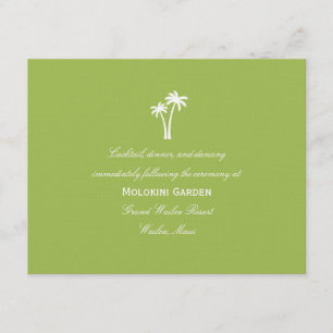 Palm Trees Wedding Reception Card - Limon Begleitkarte