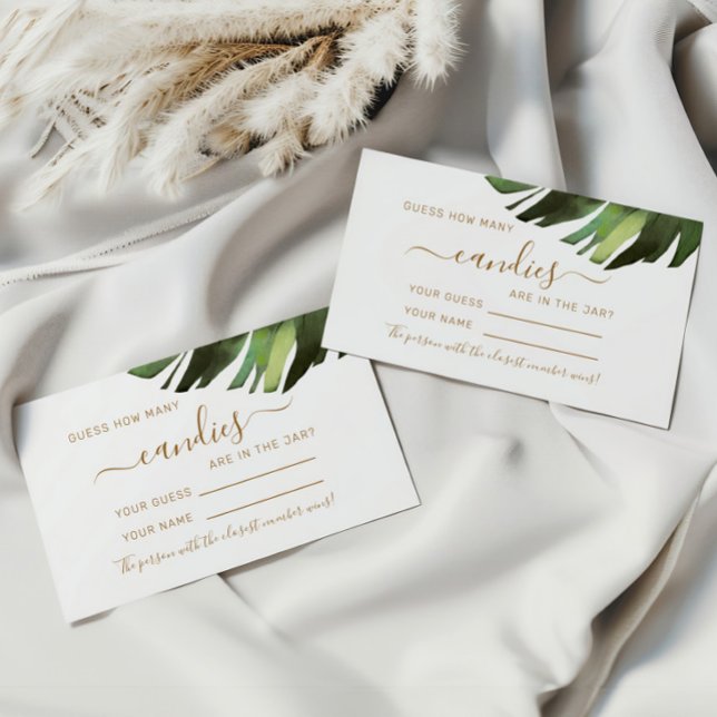 Palm Tropical Combien de bonbons Douche Carte de j (Créateur téléchargé)