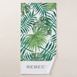 Palm Tropical Feuilles Nom Serviette de plage pers