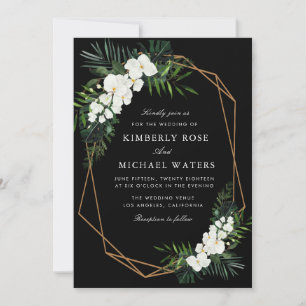 Palm tropische, geometrische Hochzeit Einladung
