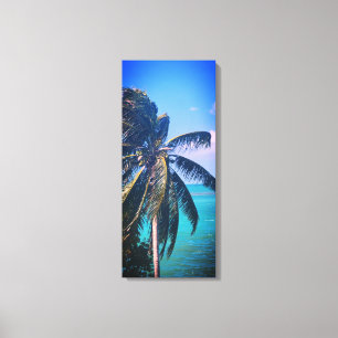 Palm über den Tasten Leinwanddruck