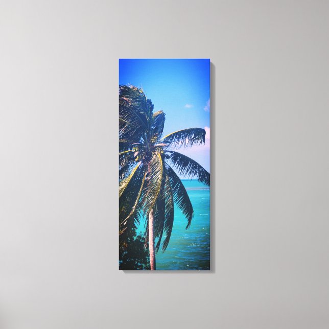 Palm über den Tasten Leinwanddruck (Vorderseite)