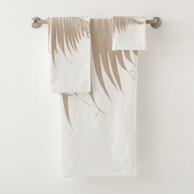 Palm Verlasse Finesse #4 #tropical #wall #art Badhandtuch Set (Insitu)
