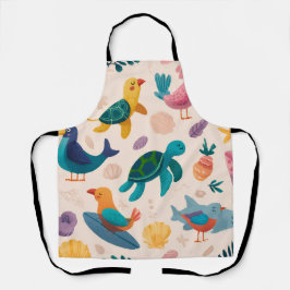 Palm Vibes All-Over Print Apron Gift Schürze