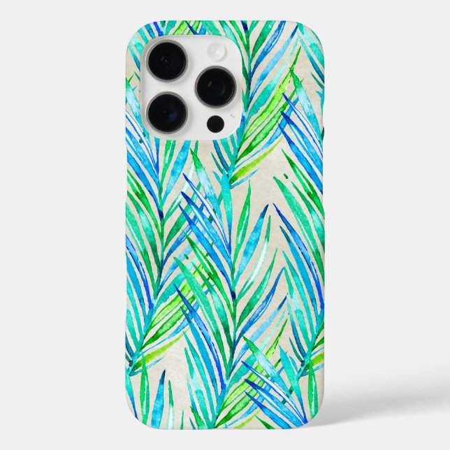 Palm Whisperer Hawaiian Tropical Türkise iPhone 16 Pro Hülle (Rückseite)