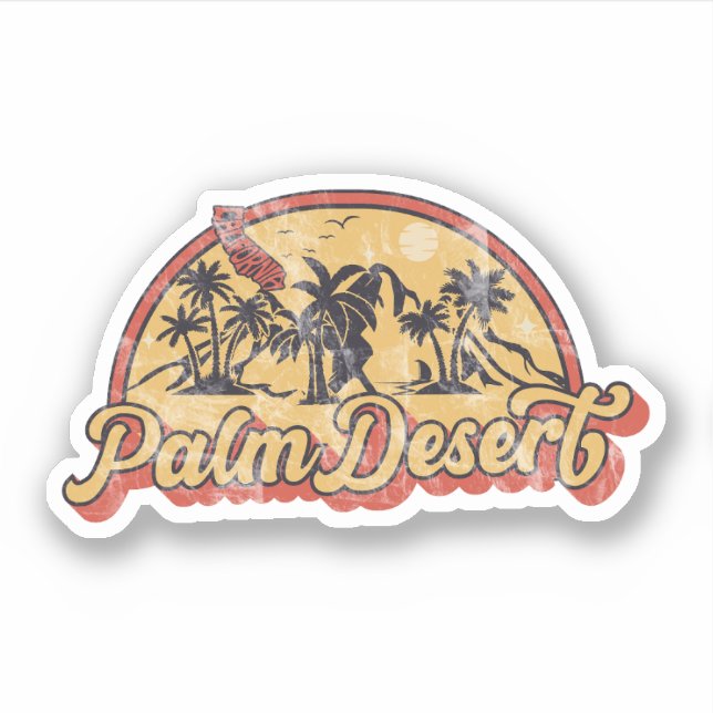 Palm Wüste, Kalifornien Aufkleber (Vorderseite)