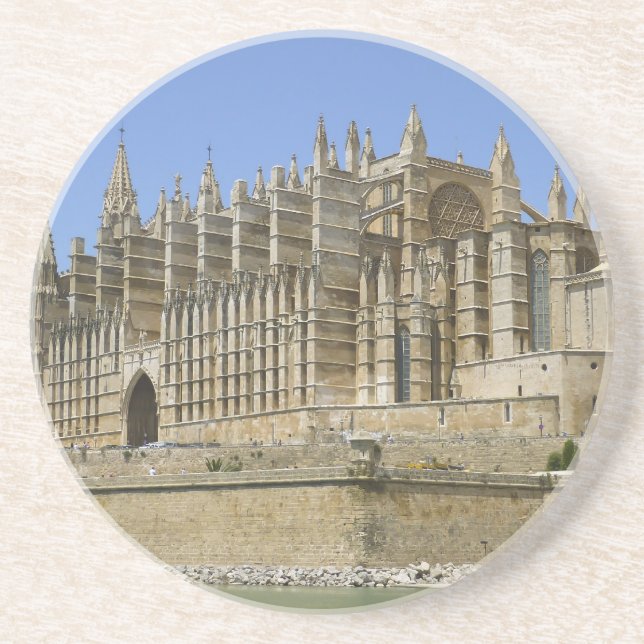 Palma Cathedral Sandstein Untersetzer (Vorne)