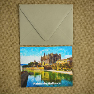 Palma de Mallorca Baleares Ölfarbe Postkarte