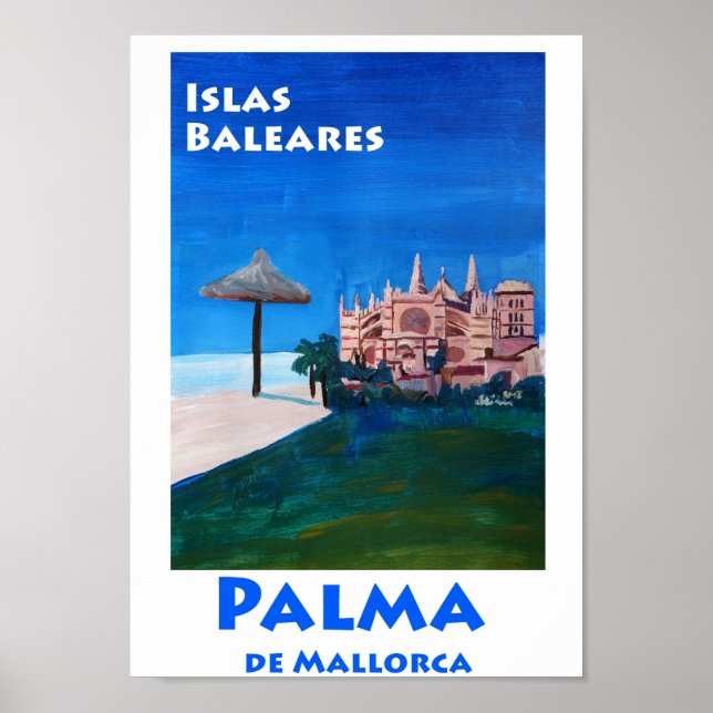 Palma de Mallorca Espagne Poster rétro (Devant)