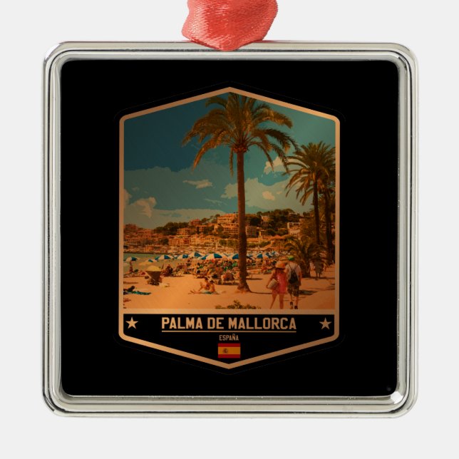 Palma de Mallorca Ornament Aus Metall (Vorne)