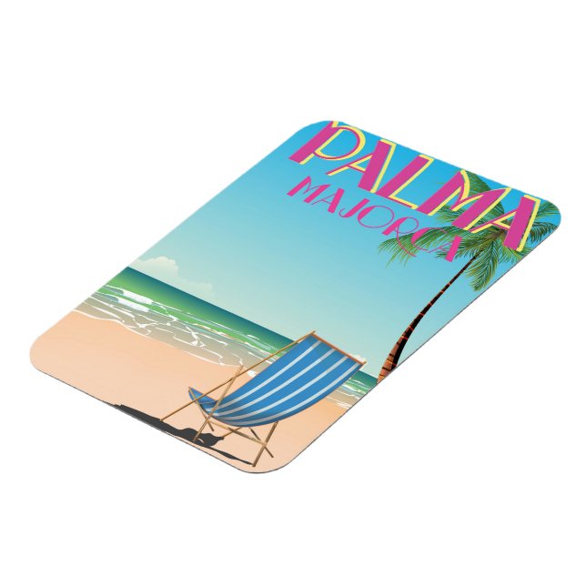 Palma Mallorca Beach Ferienposter Magnet (Linke Seite)