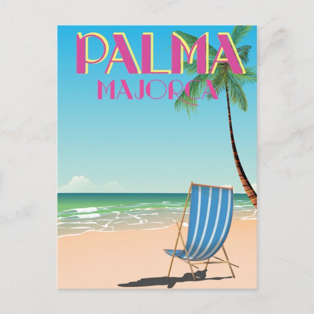 Palma Mallorca Beach Ferienposter Postkarte (Vorderseite)