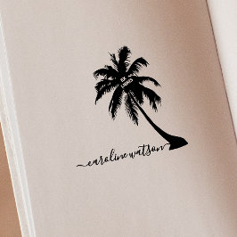Palmbaum Ex libris Gummi Briefmarke Gummistempel