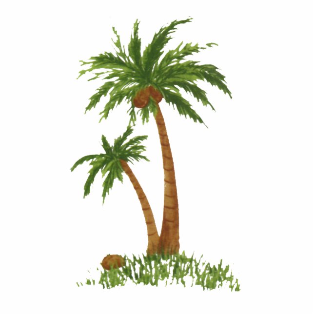 PALMBAUM FREISTEHENDE FOTOSKULPTUR  (Vorne)