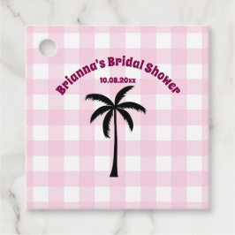Palmbaum Weißrosa Kachelrosa Brautparty Geschenkanhänger