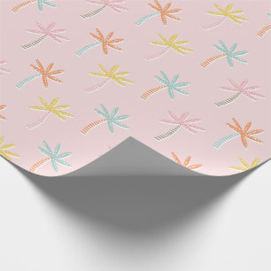 Palmbäume Niedlich rosa Geschenkpapier