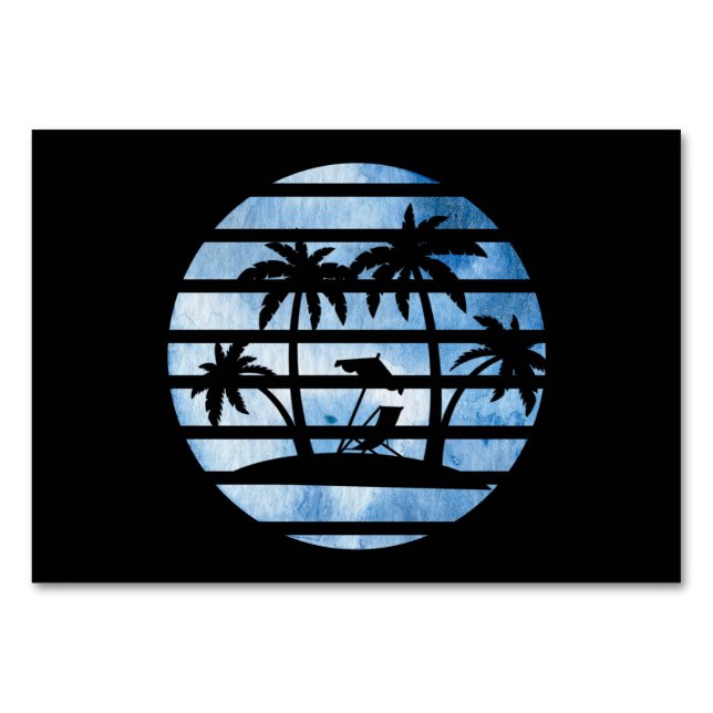 PALMBÄUME TISCHNUMMER (Vorderseite)