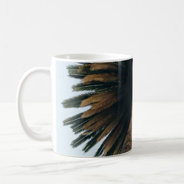 Palmbaumfotografie Kaffeetasse (Links)