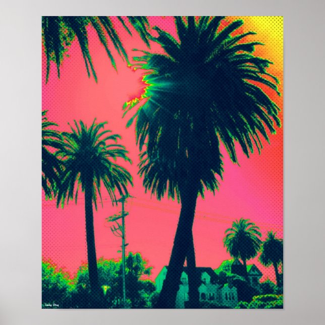 Palmbaumposter (12,3" x 15") poster (Vorne)