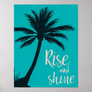 Palmbaumposter, Aufstieg und glänzende Wandkunst Poster