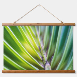 Palmblätf Wandteppich Mit Holzrahmen