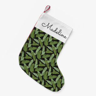 Palmblätter addieren Ihren Namen Kleiner Weihnachtsstrumpf