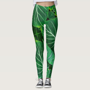 Palmblätterblättern, tropisches Blattwerk, Regenwa Leggings