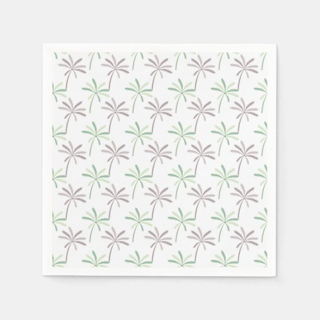 Palmblätterdruck Serviette (Vorderseite)