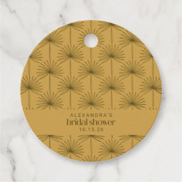 Palmblättriger Botanischer Senf-Brautparty Geschenkanhänger