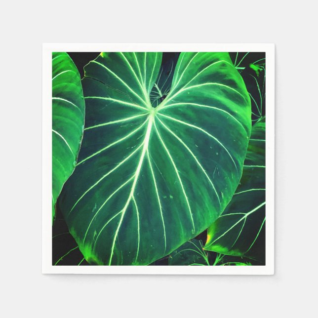Palmblättriger Regenwald Serviette (Vorderseite)