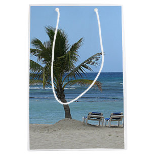 Palme auf dem Strand Mittlere Geschenktüte