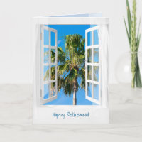Palme des offenen Fensters und des Ruhestandes