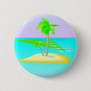 Palme-Insel-Knopf Button