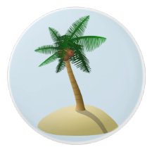 Palme-Kokosnuss-tropischer Strand-Fach-Zug-Griff