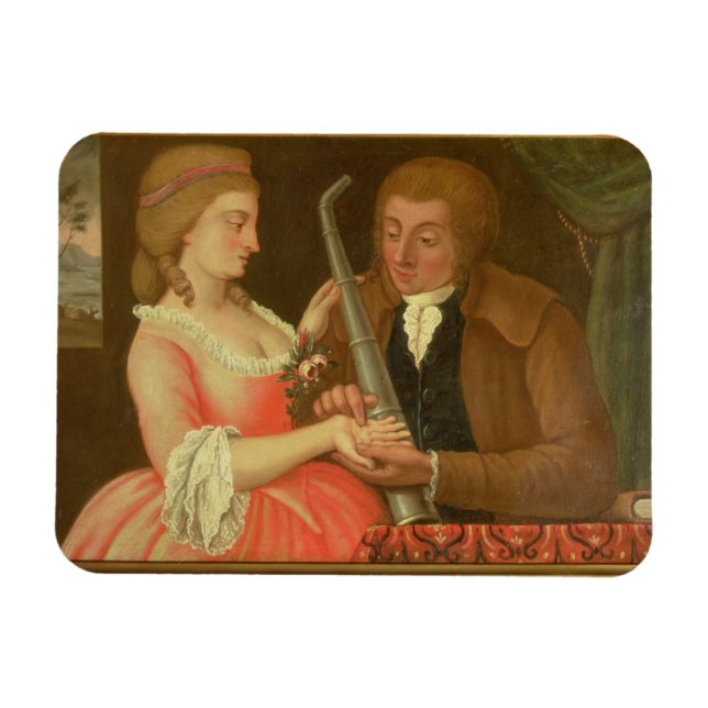 Palme lesen (Öl auf Leinwand) Magnet (Horizontal)