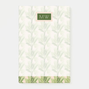 Palme-Muster des Monogramm-  Innender oasen-  Post-it Klebezettel