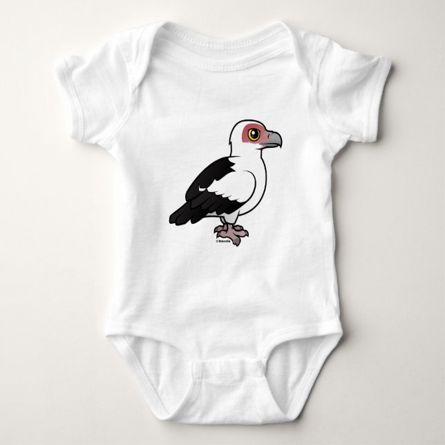 Palme-Nuss Geier Baby Strampler (Vorderseite)