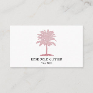 Palme Rose Gold glänzt rosa Elegant Visitenkarte