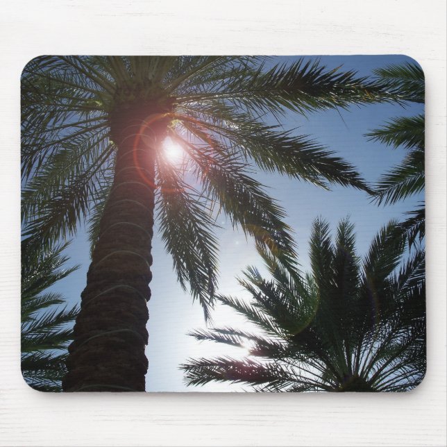 Palme-Sonnenuntergang Mousepad Los Angeless (Vorne)