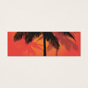 Palme-Sonnenuntergang-Silhouetten