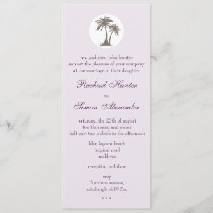 Palme-Strand-Hochzeit Invitiation - nehmen Sie ab Einladung