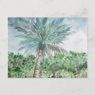 Palme-Strandkunst Postkarte
